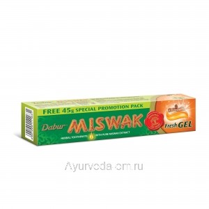 Зубная паста MISWAK FRESH GEL 90+45 гр. Dabur Индия